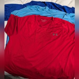 Under Armour Short Sleeve Tees - Red, Light Blue, Dark Blue